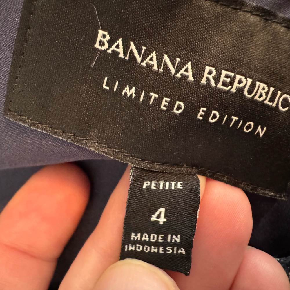 Banana Republic Limited Edition Strapless Mini Cocktail Dress Blue 4P - Picture 11 of 11